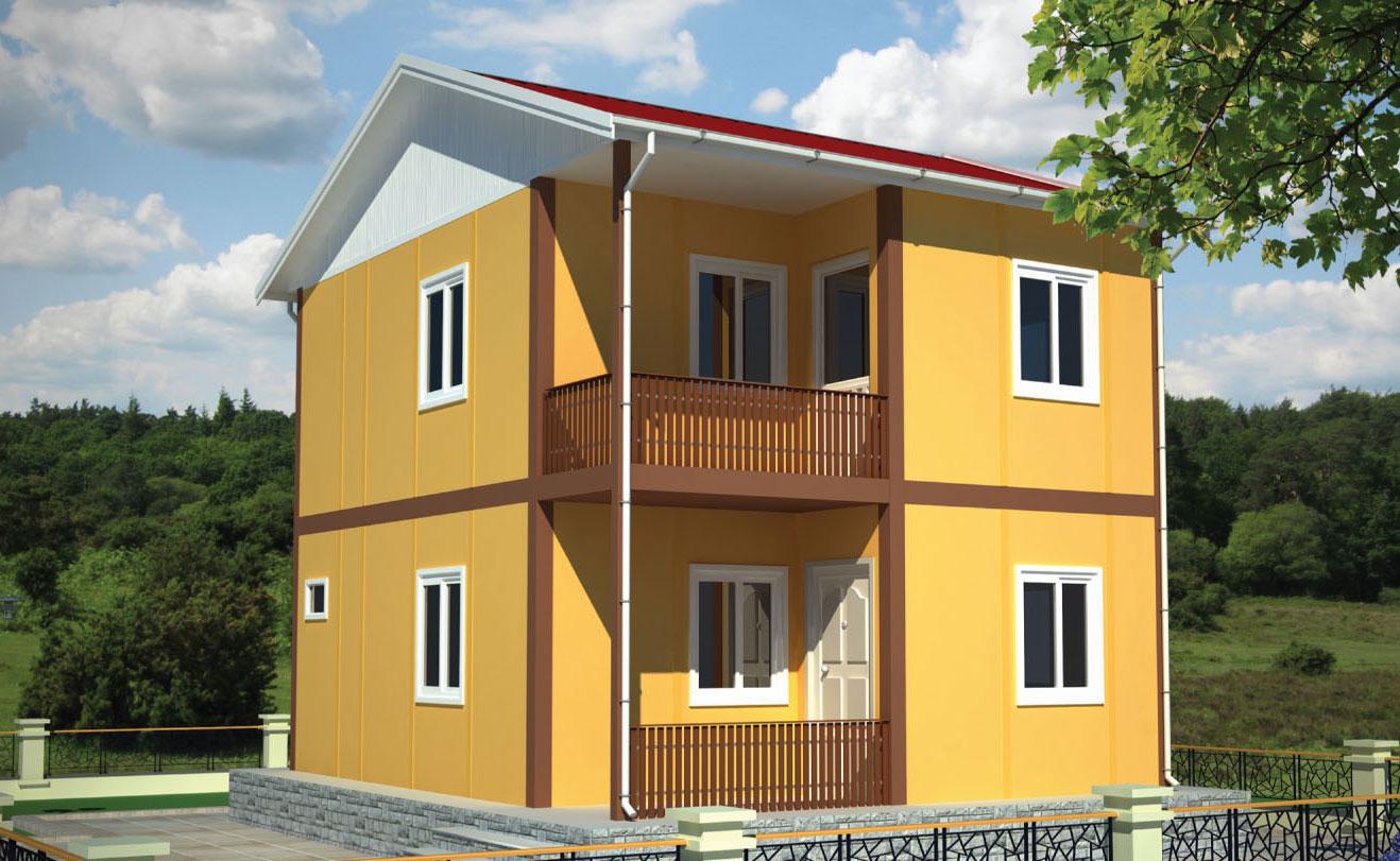82 m² İki Katlı Prefabrik Ev 